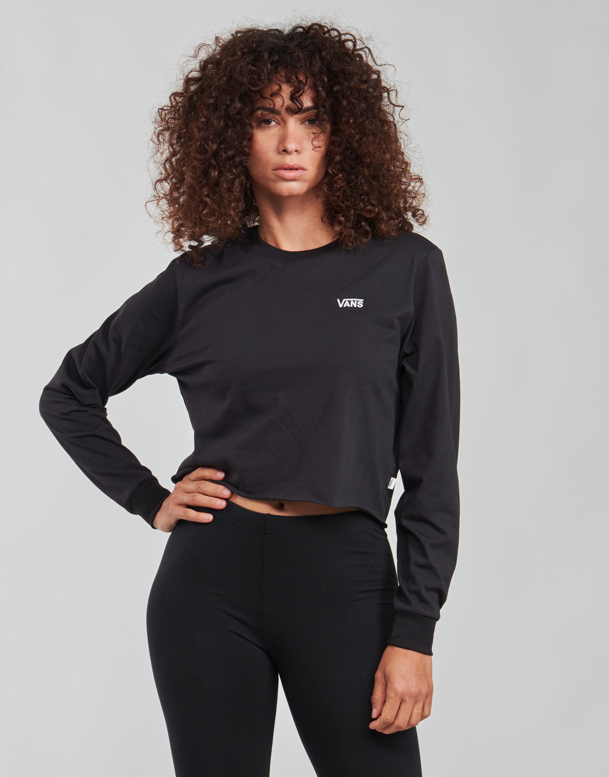 Vans - JUNIOR V LS CROP - Black