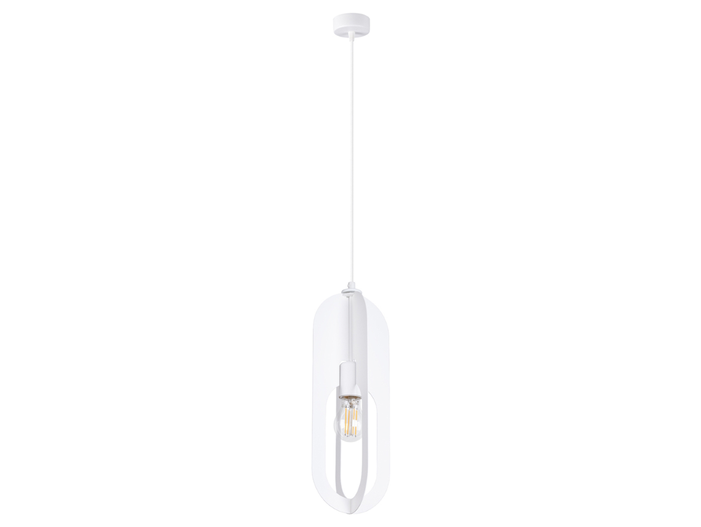 Lampa wisząca Nicus stalowa biała