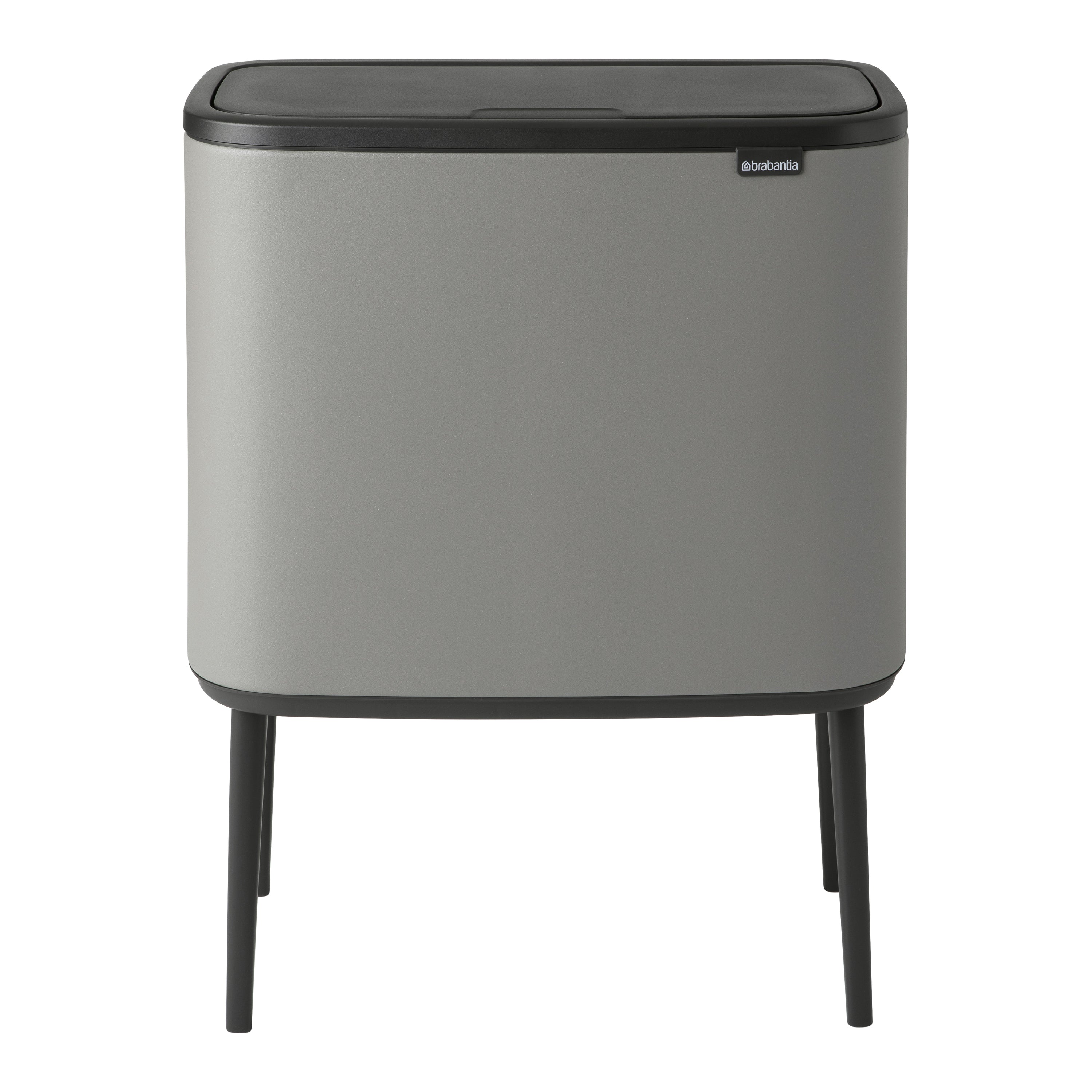 Brabantia Bo Touch Bin Afvalemmer 11 + 23 L - Mineral Concrete Grey
