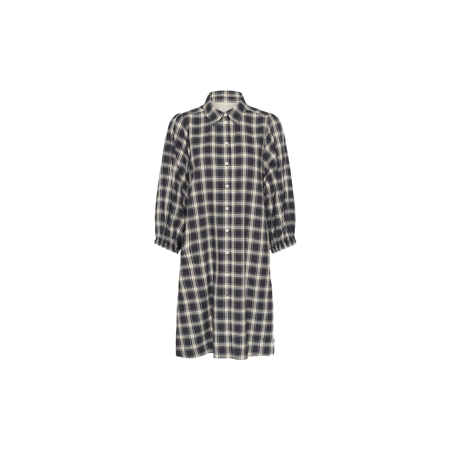 EleinaPW Dress, dark navy check