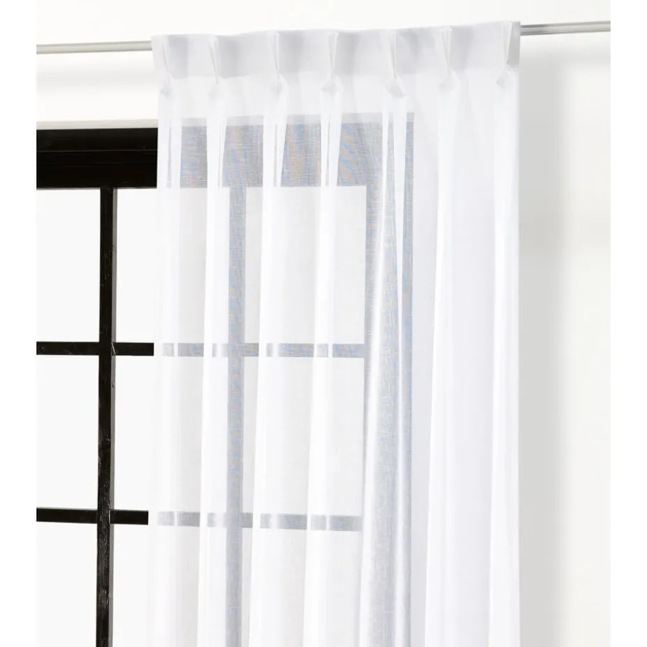 Kwantum Vouwgordijnen | Vitrages | Vitrage Sien  150 Cm Wit