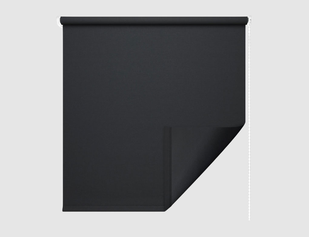 Kettenzugrollo Schwarz 92x180cm