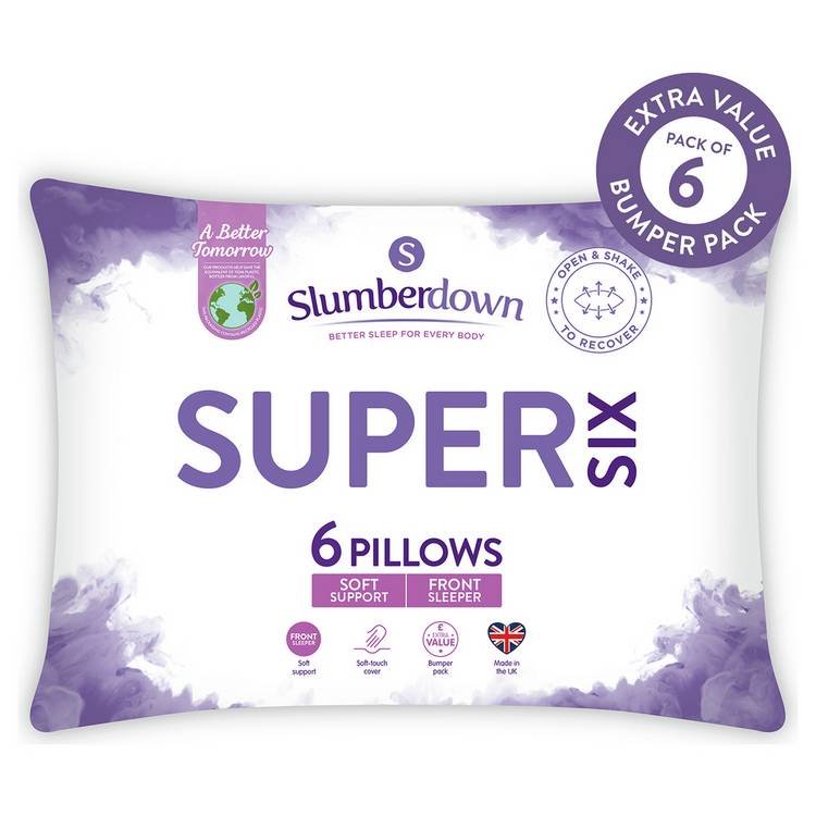 Slumberdown Super Six Soft Pillows - 6 Pack