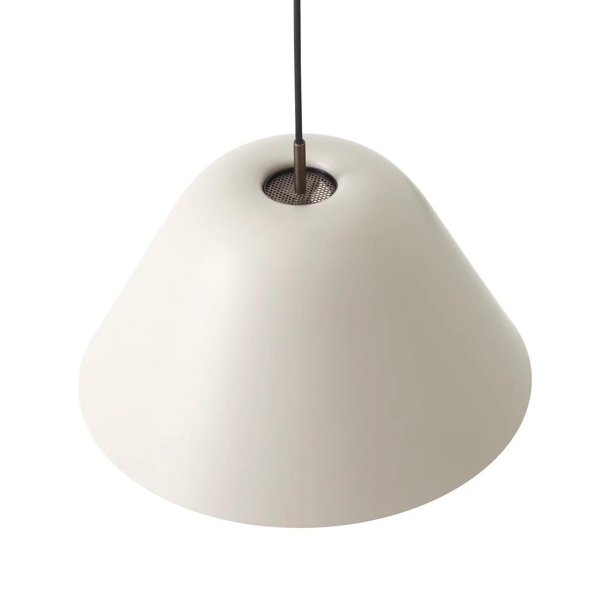 Audo - Levitate Pendelleuchte, Ø 40 cm, schwarz (Pantone black C) / messing
