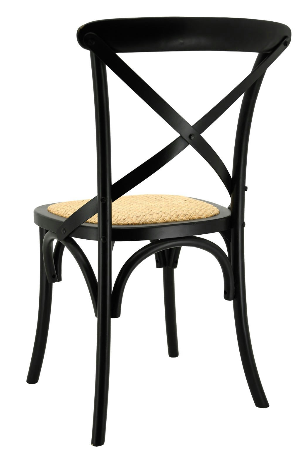 - Chaise en bouleau et rotin bistrot chic