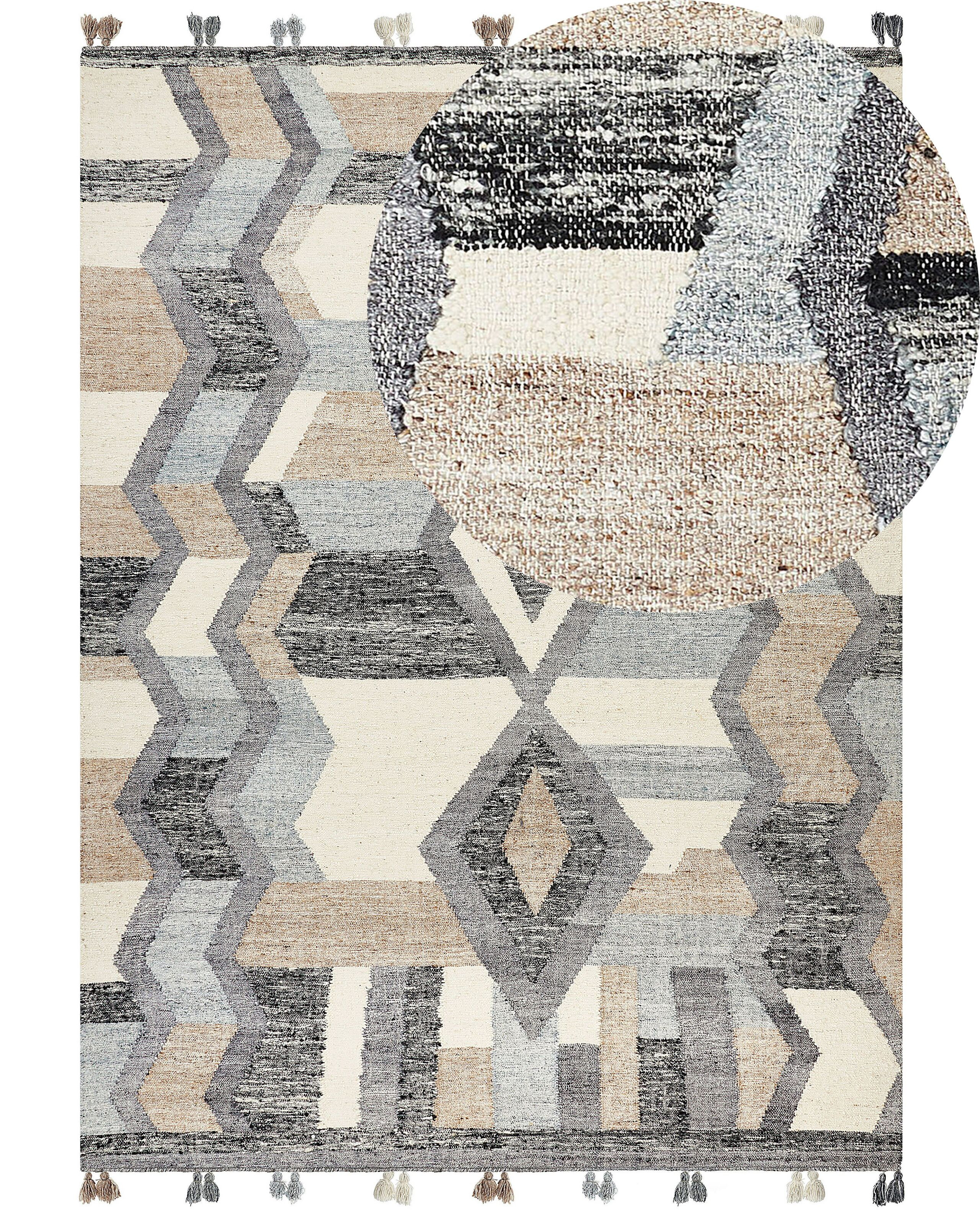 Dywan kilim ręcznie robiony 160 x 230 cm wielokolorowy