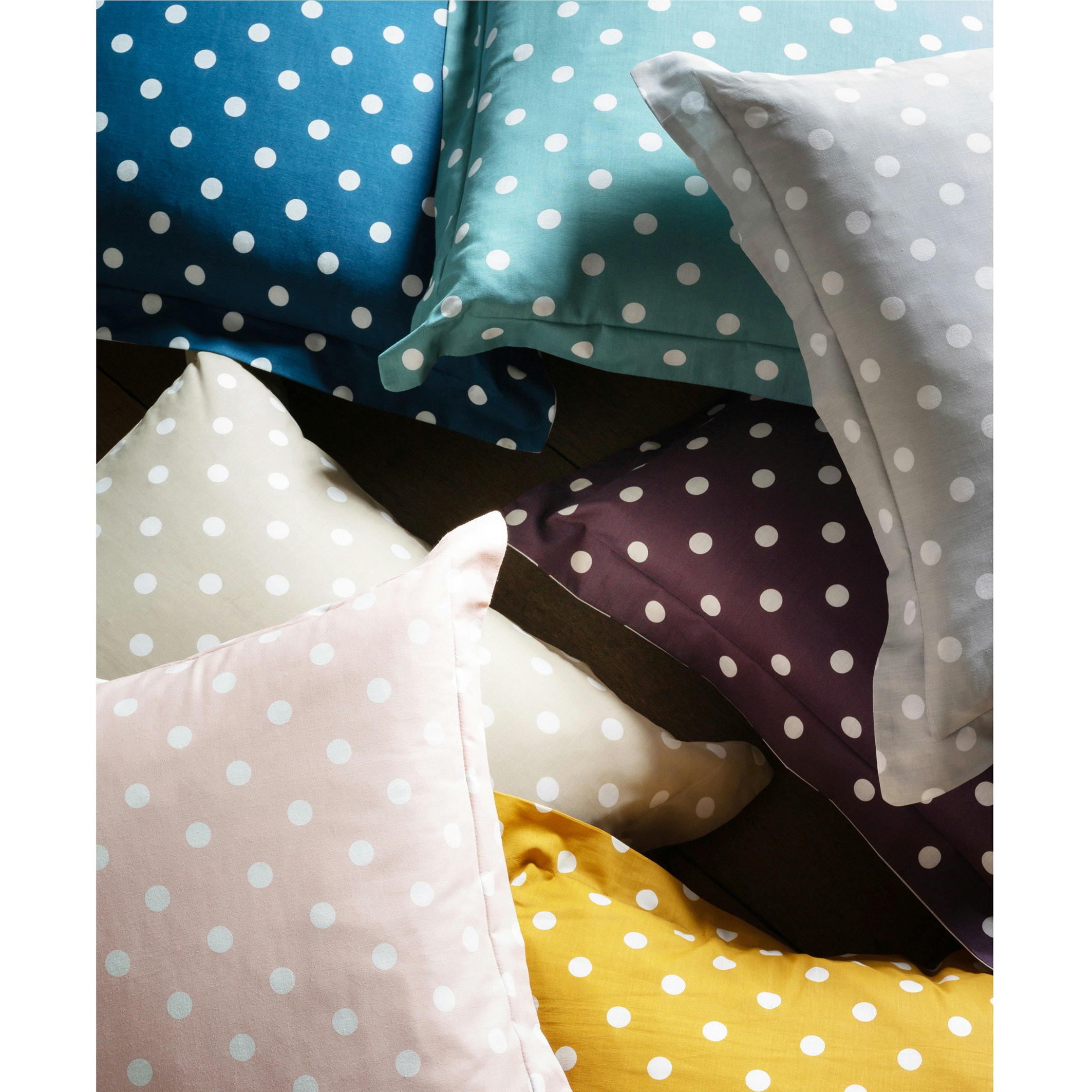 Drap pur coton imprimé pois, Clarisse
