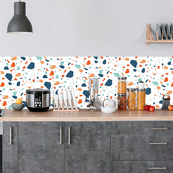 Crédence adhésive terrazzo 40x300 cm