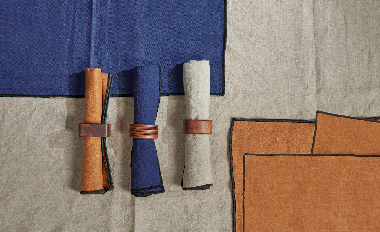 serviette, deep blue