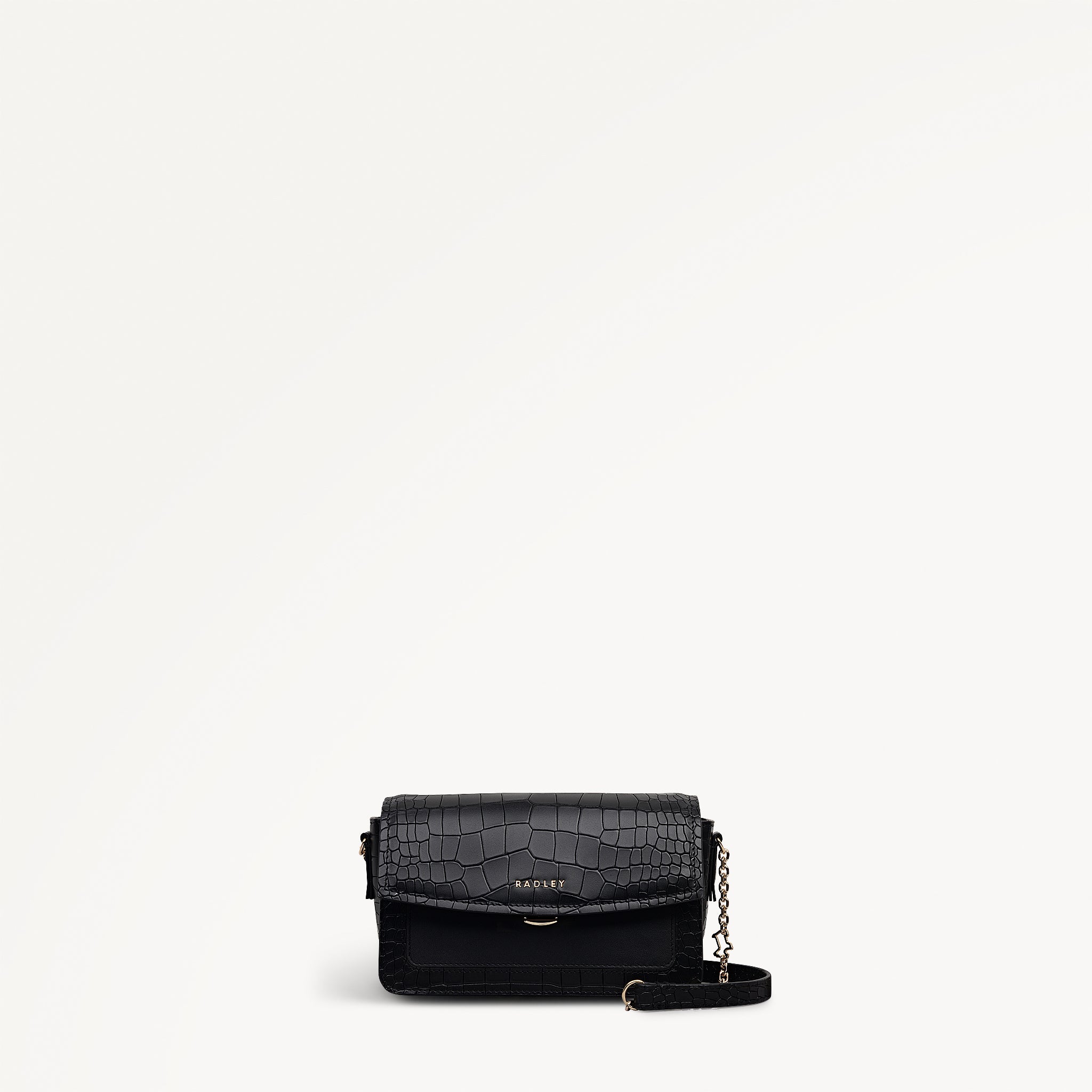 Albert Road - Faux Croc Mini Flapover Cross Body Bag - OHE19502