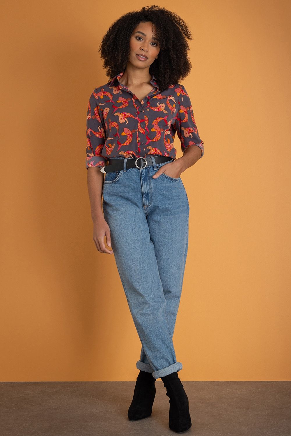 Klass. Koi Carp Fish Printed Shirt