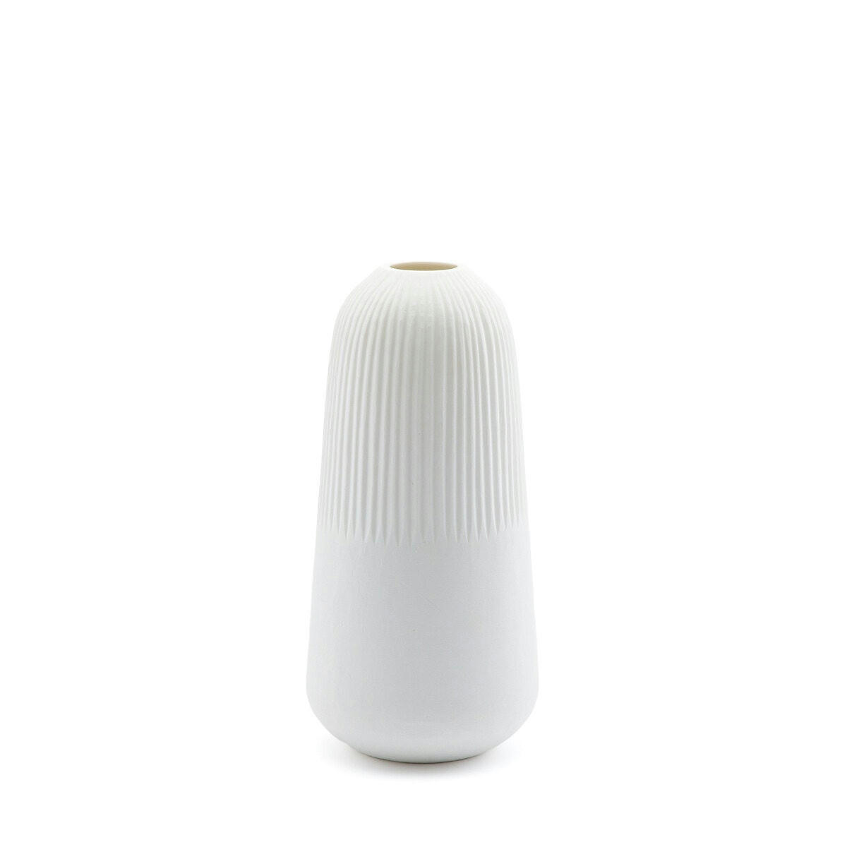 Vase en verre opaque strié, Mistrie