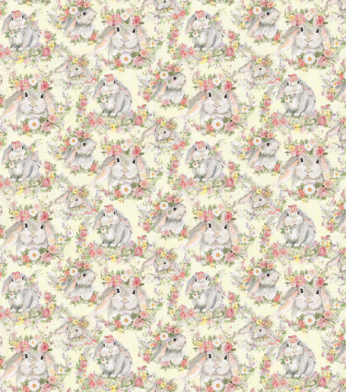 Susan Winget Hello Spring Bunny Easter Cotton Fabric