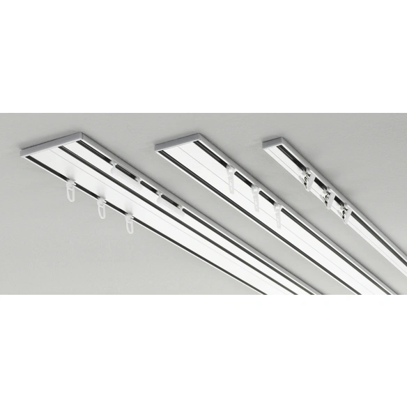 Vorhangschiene, weiß, Aluminium