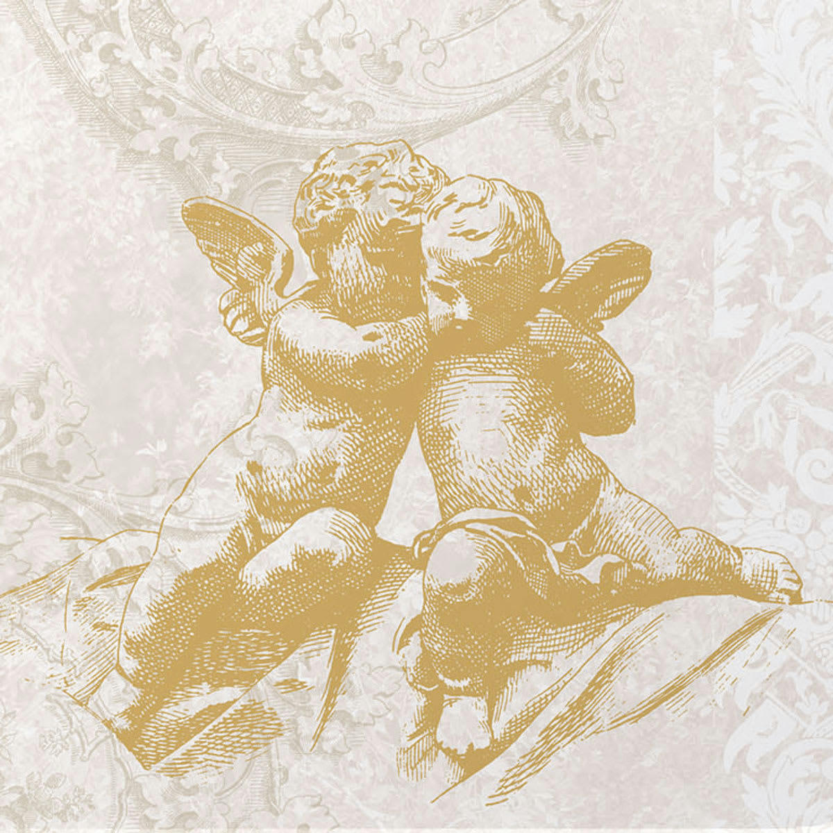 - Mini plateau en mélamine anges dorés