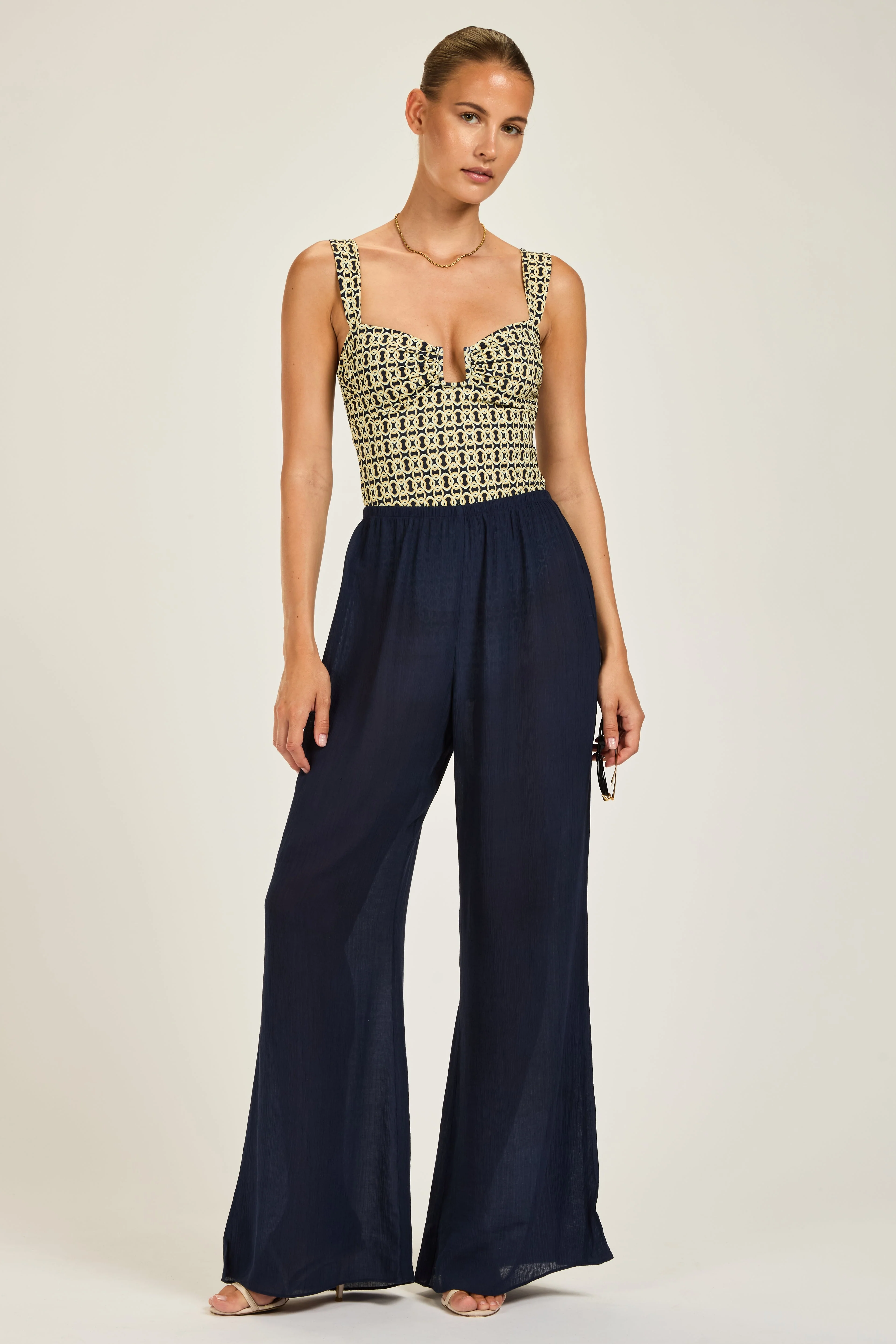 St Barts Pant - French Navy Crinkle