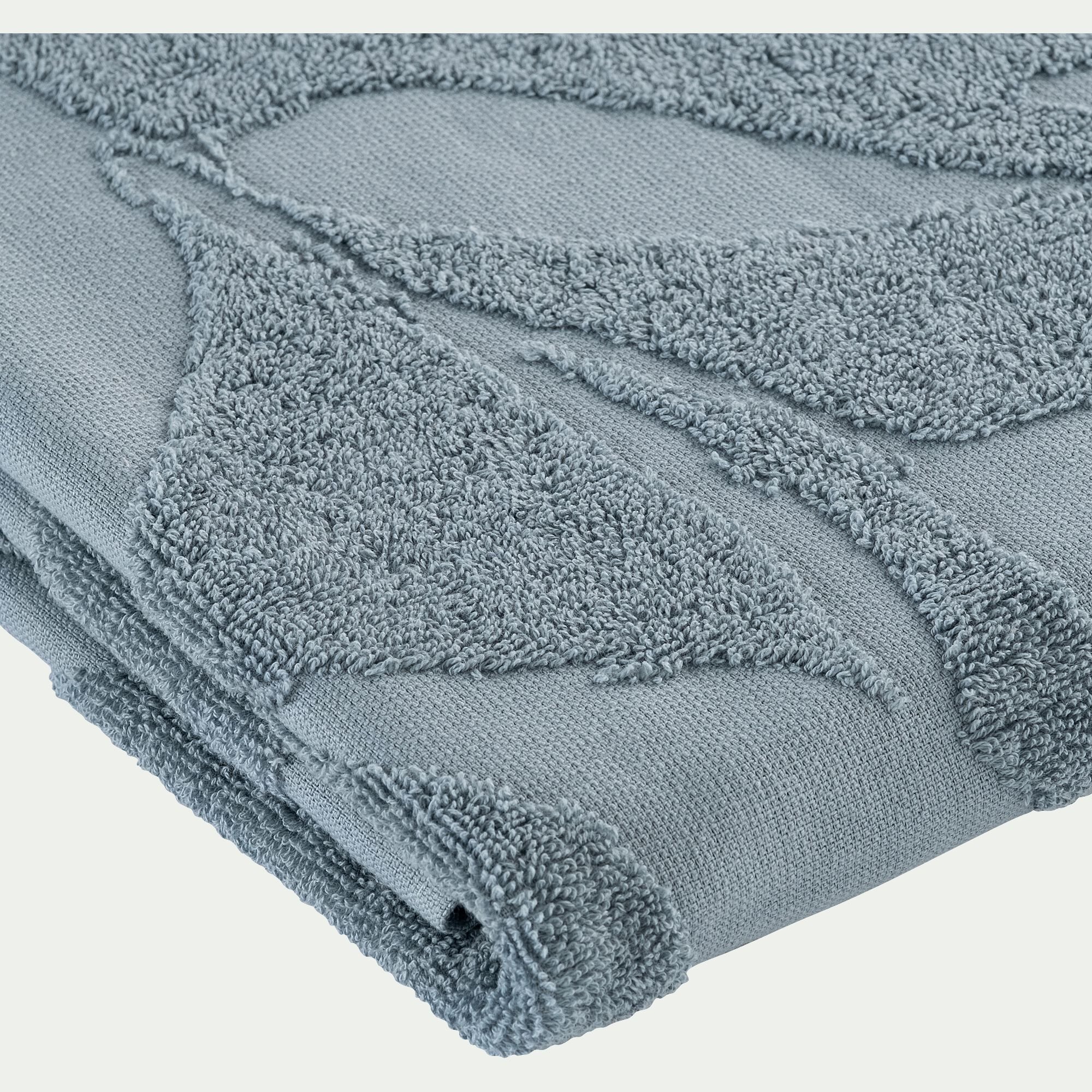 RYAD - Lot de 2 gants de toilette en coton - bleu calaluna