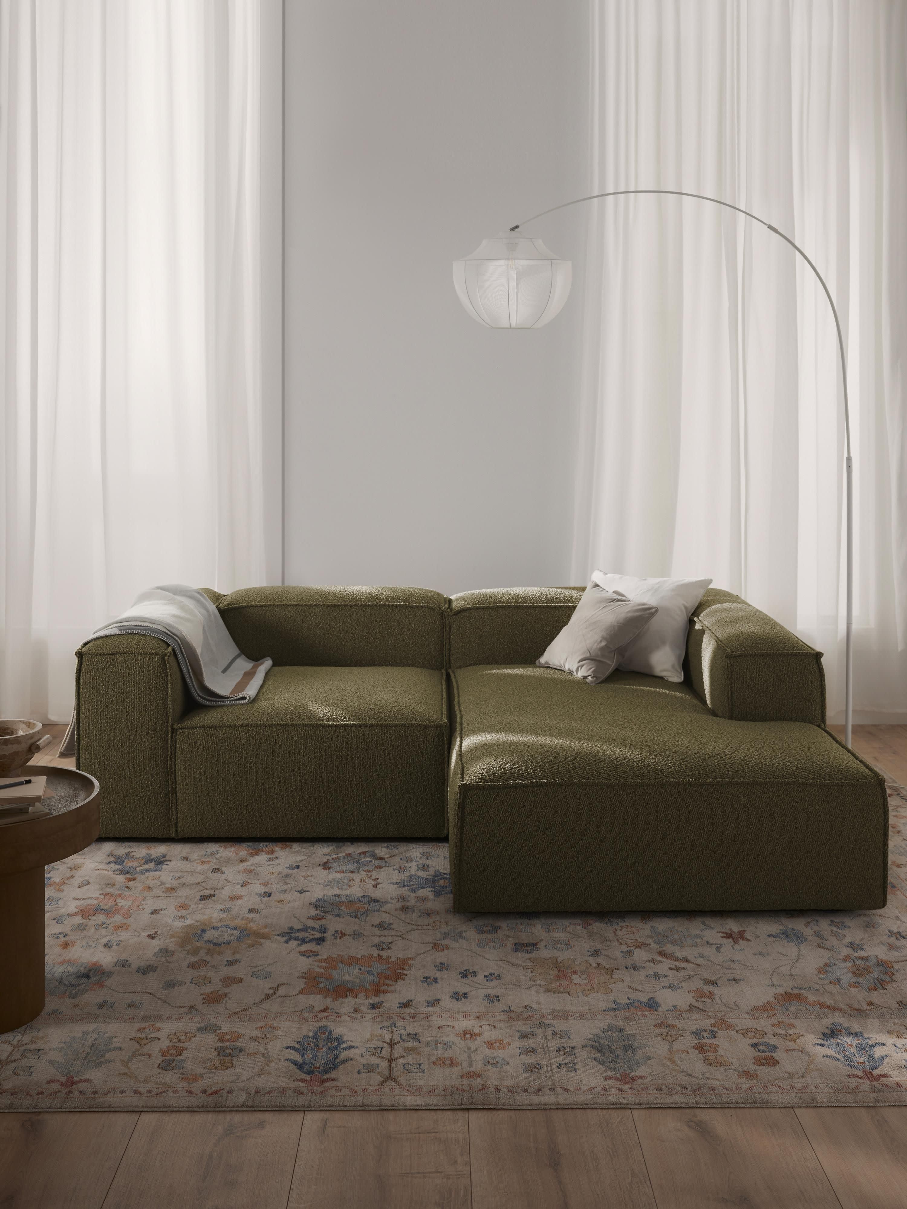Modulares Bouclé-Ecksofa Lennon (2-Sitzer)