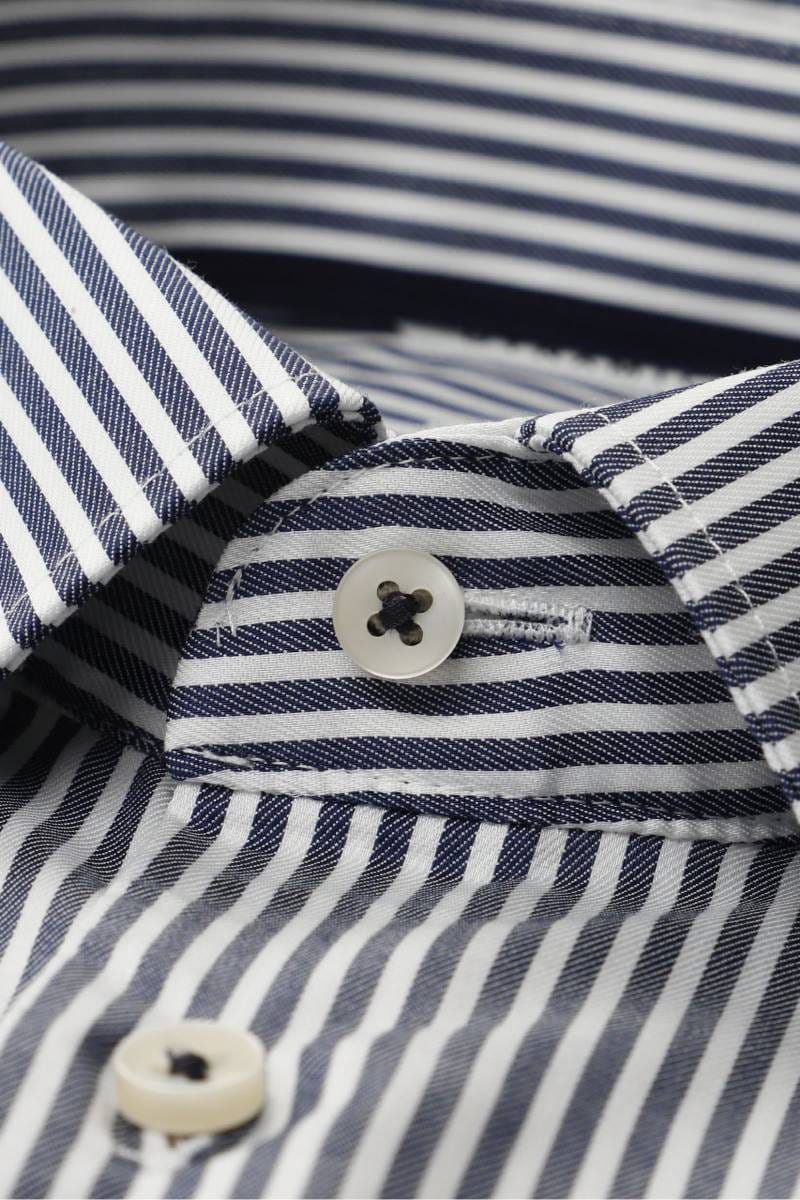 ETERNA Slim Fit Hemd marine, Gestreift (extra langer Arm)
