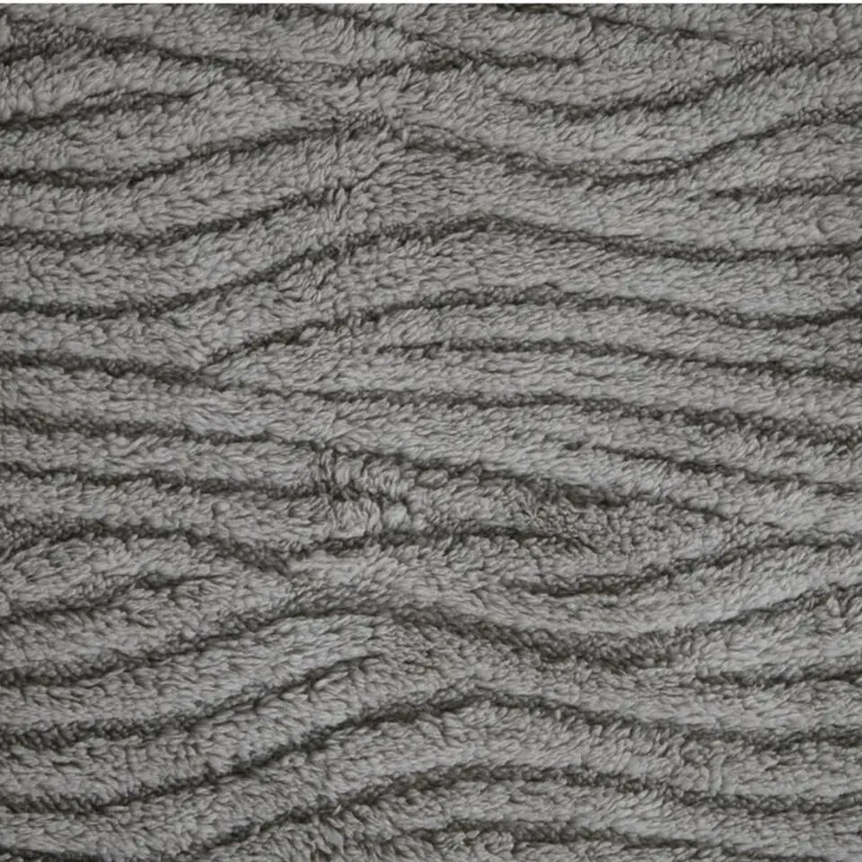 Plaid/bankdeken Columbia - grijs - 180 x 220 cm - waves motief