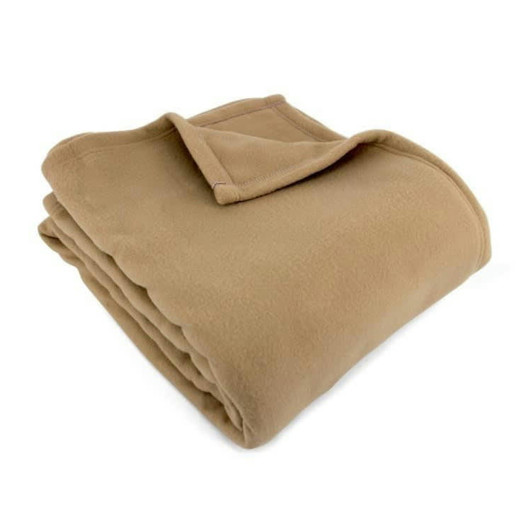 POLAIRE - Couverture polyester beige 240x300 cm