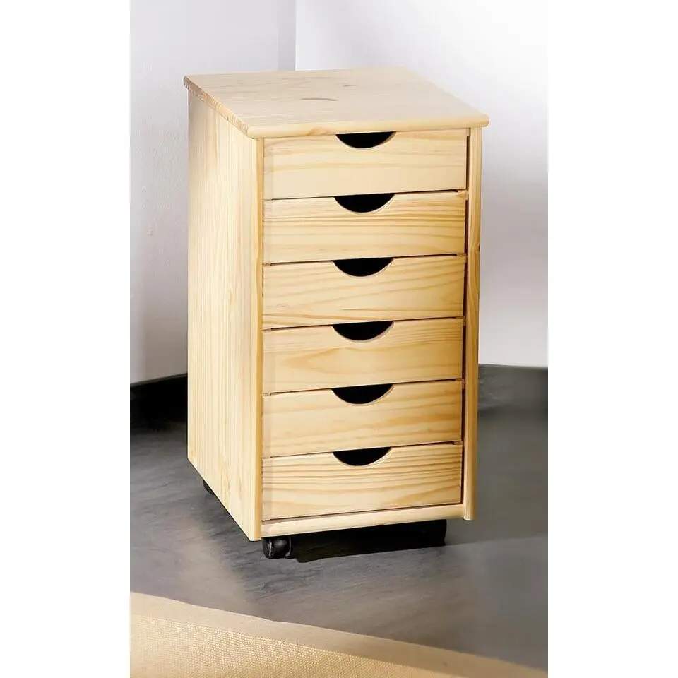 Ladeblok Lena hout met wieltjes - den