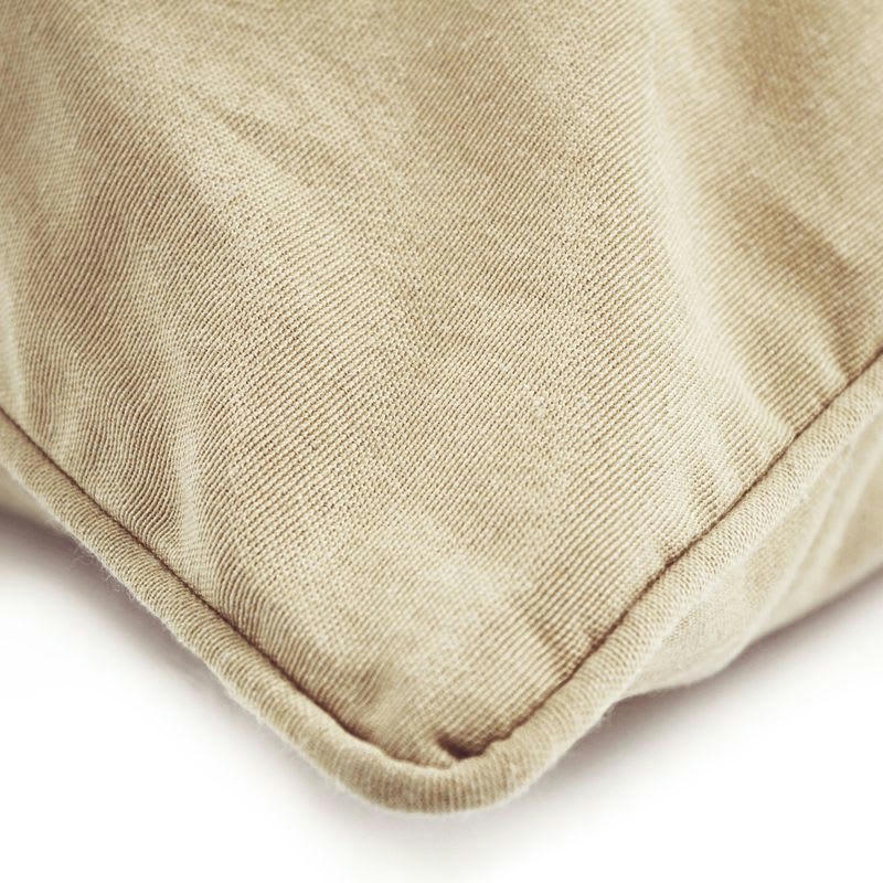COTTON - Coussin de sol en polycoton beige clair 70x70