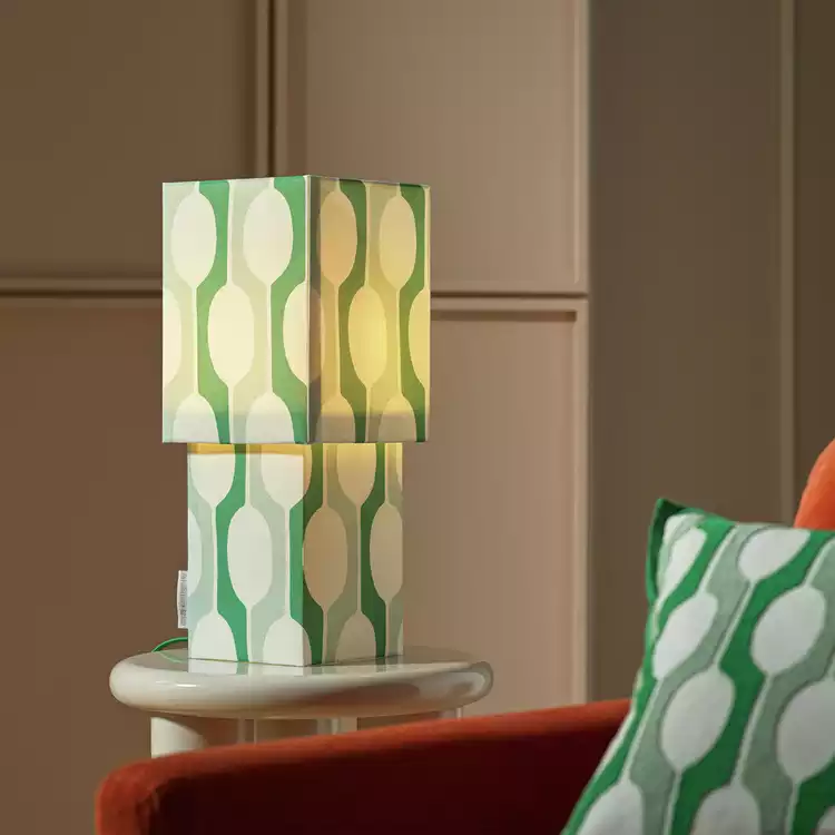 Habitat x Scion Large Billow Fabric Table Lamp - Green
