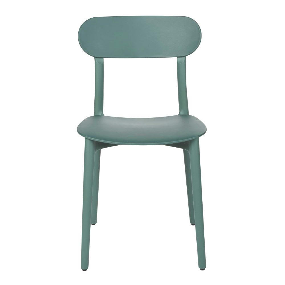 Eve - Chaise en polypropylène vert foncé