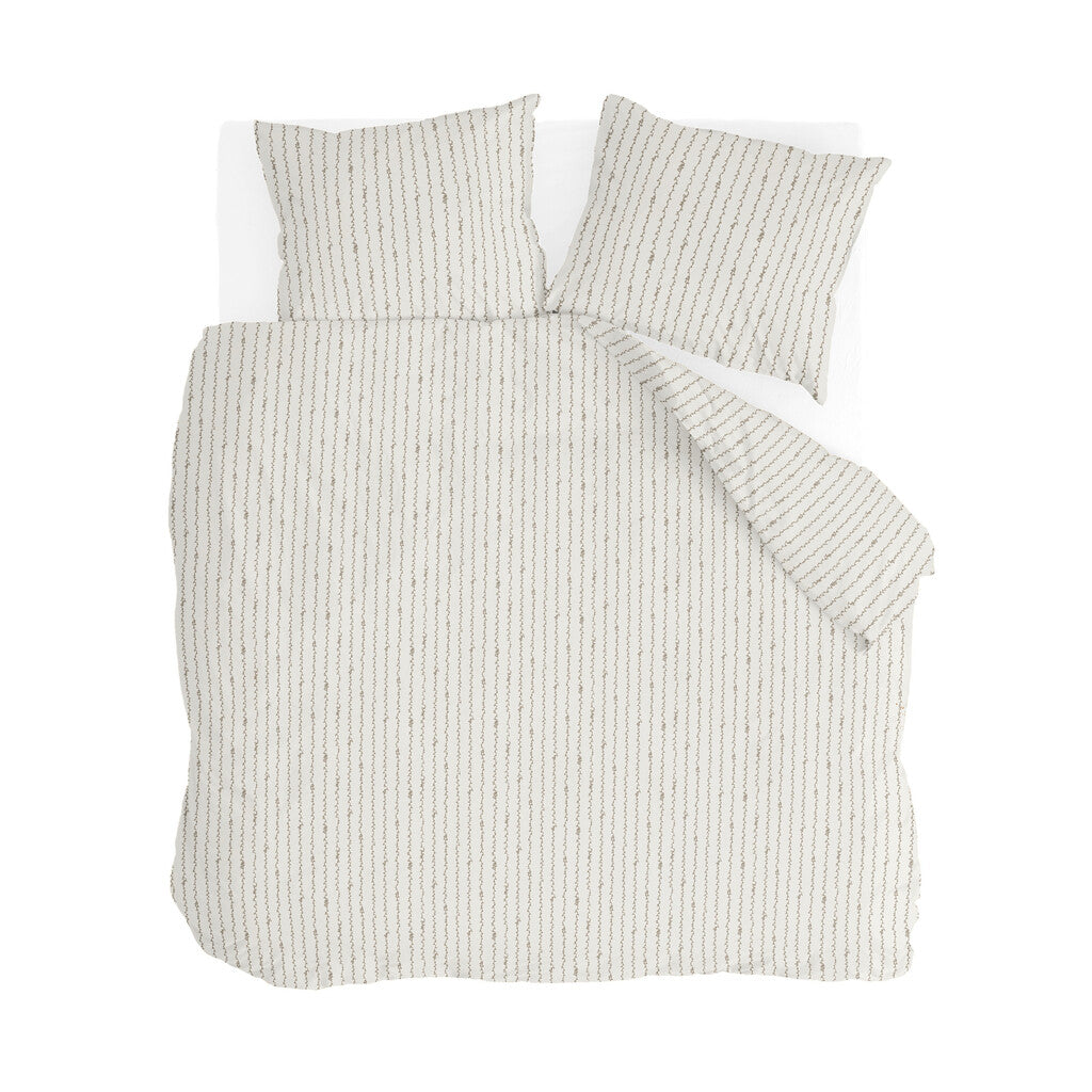 Walra - Dekbedovertrek Remade Scribble Symphony - 200x220 - Beige