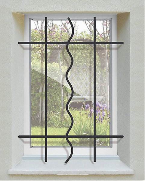 Grille de Defense Azur pour Fenetre H 65 cm x L 100 cm (côte tableau)
