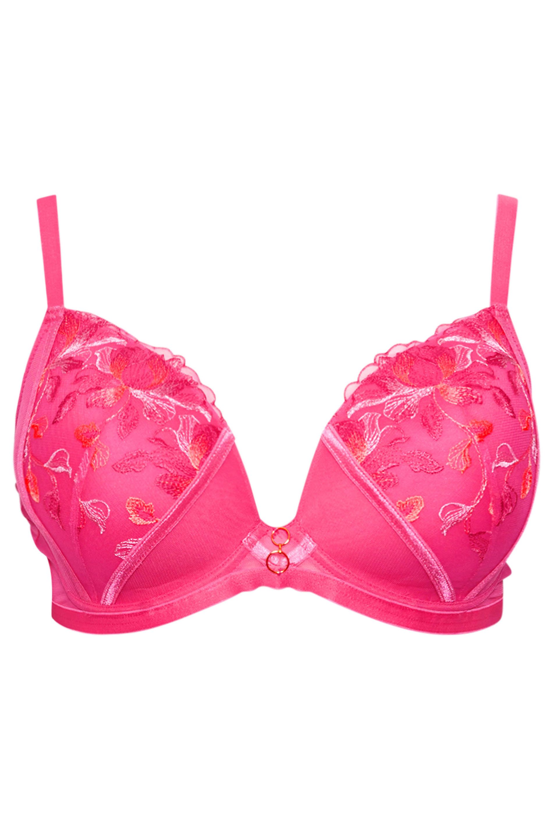 Yours Floral Padded Plunge Bra