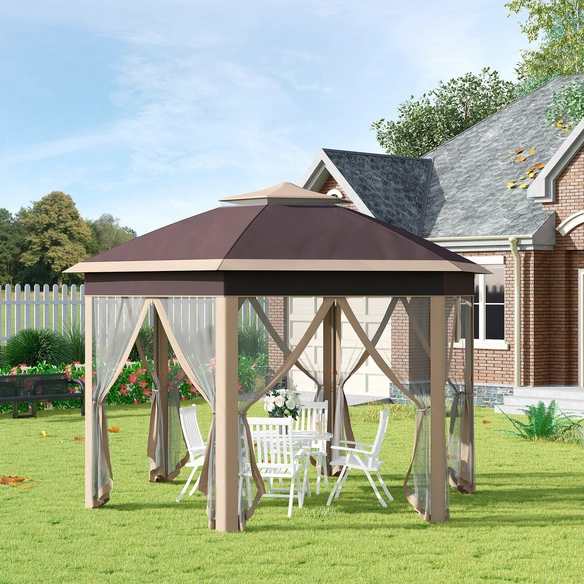Faltpavillon, BxHxT: 405 x 285 x 405 cm, Polyester