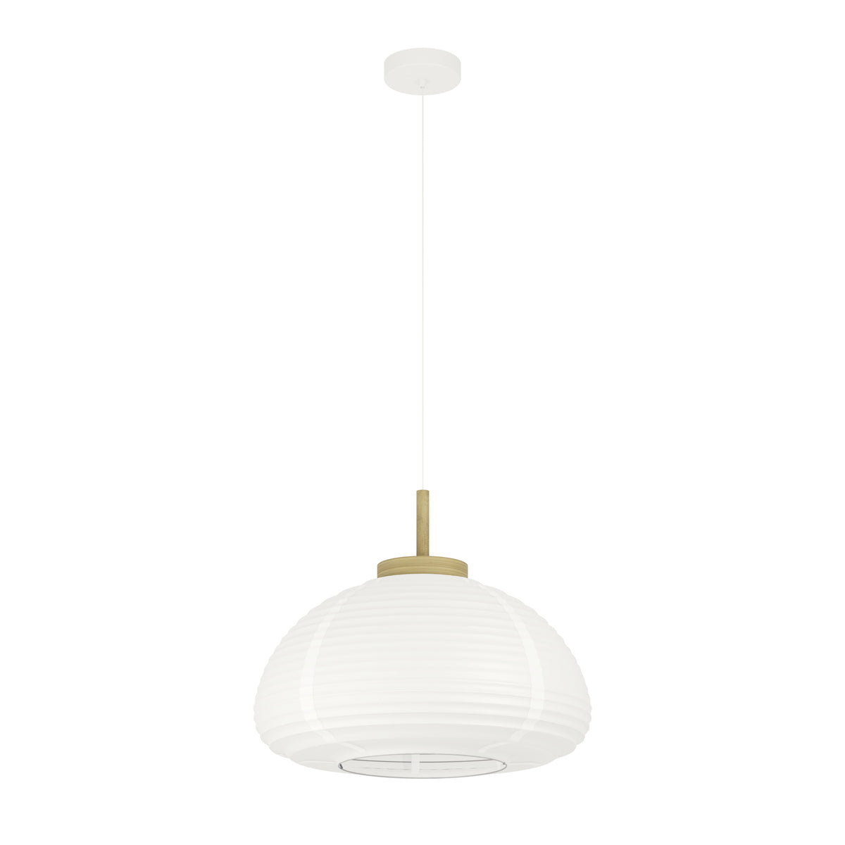 EGLO hanglamp Summerhill - e27 - hout/papier - wit/bruin