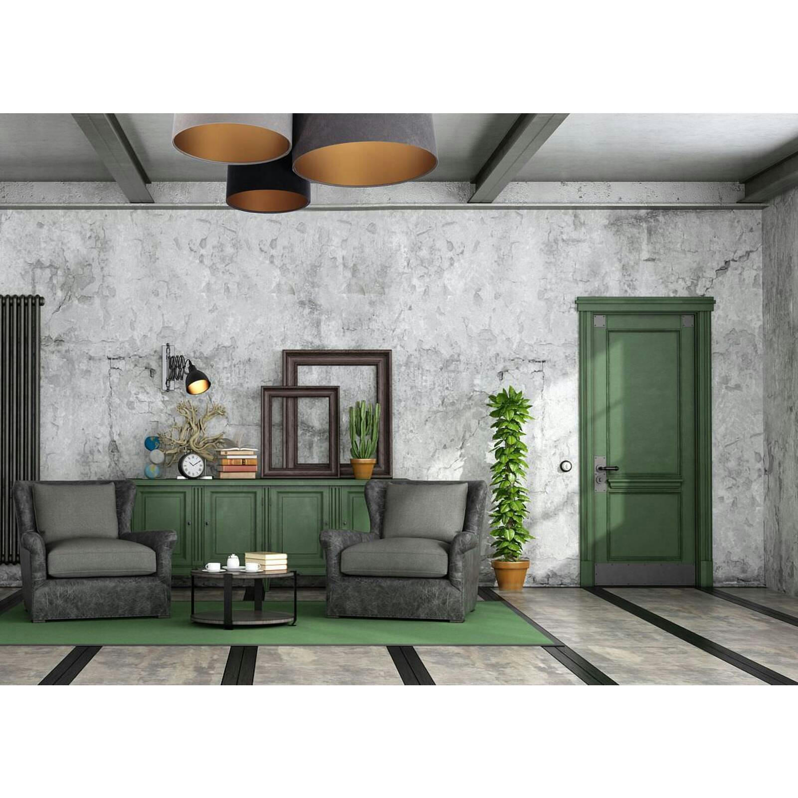 TRIO - Plafonnier Tissu Gris