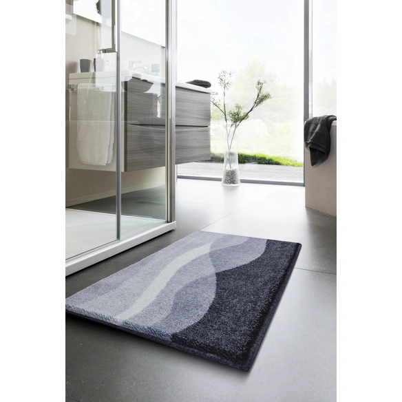 Badematte »Hills«, BxL: 70 x 120 cm, anthrazit, aus 100% Polyacryl