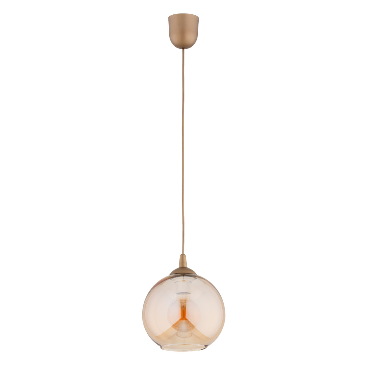 Lampa wisząca złoto-bursztynowy WENA 1xE27x15W wym: 90x20x20 cm Alfa