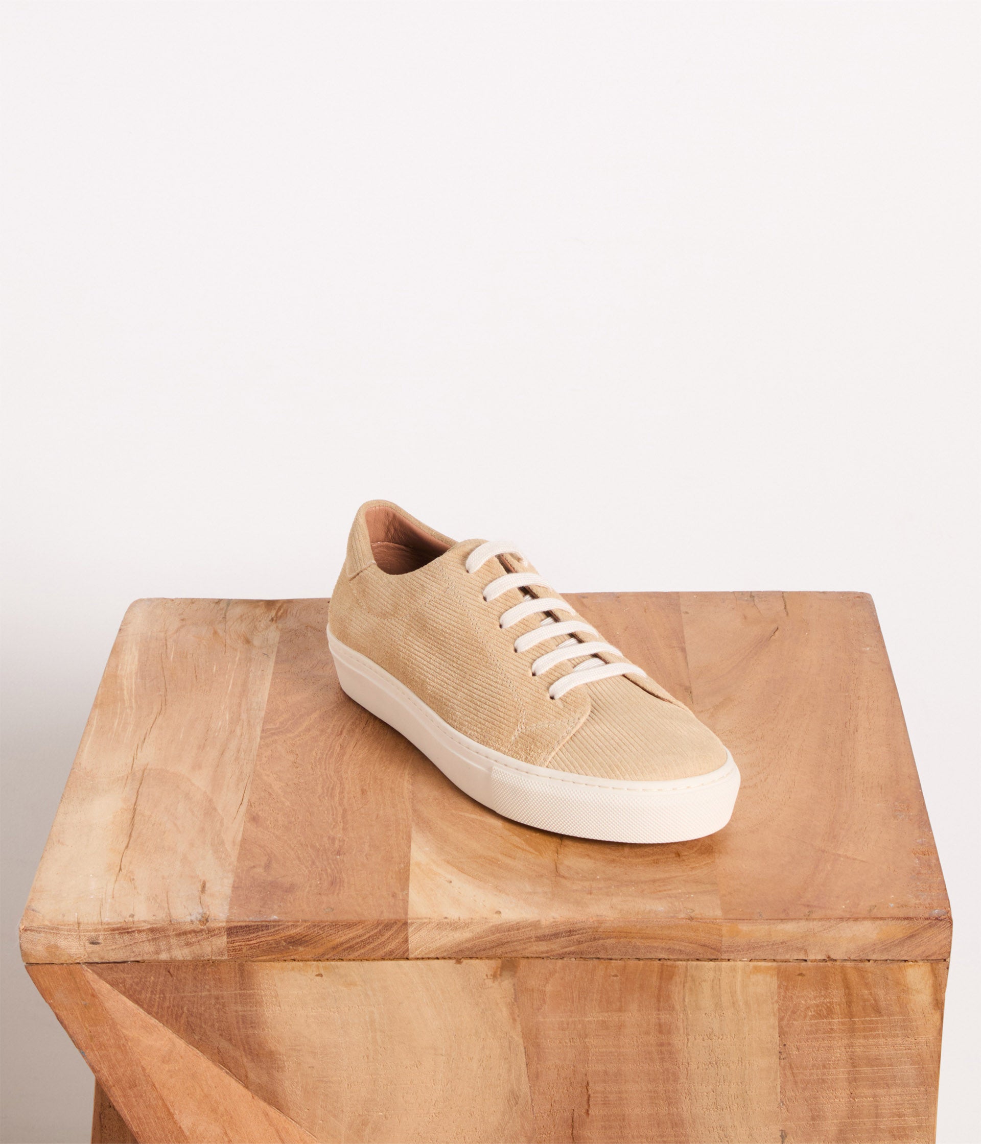 Baskets velours beige Suzette