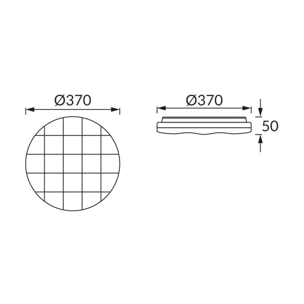 Plafon SPARTAokrągły biały LED 1x24W 37cm 1680lm IP44 Struhm