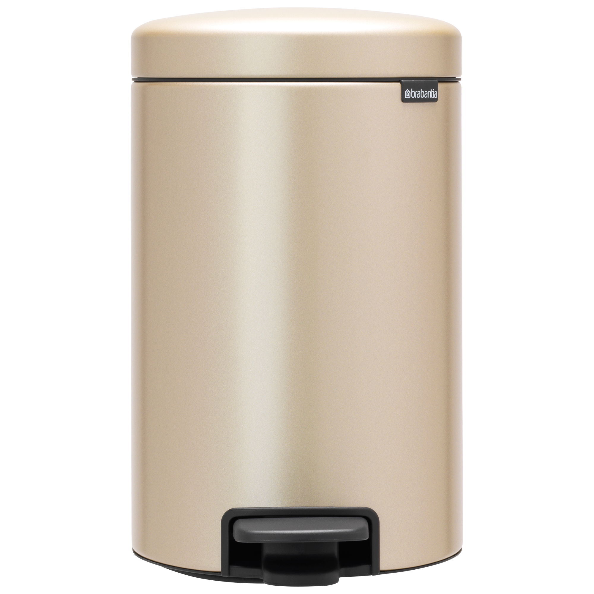Brabantia NewIcon Pedaalemmer, 12 liter, kunststof binnenemmer - Metallic Gold