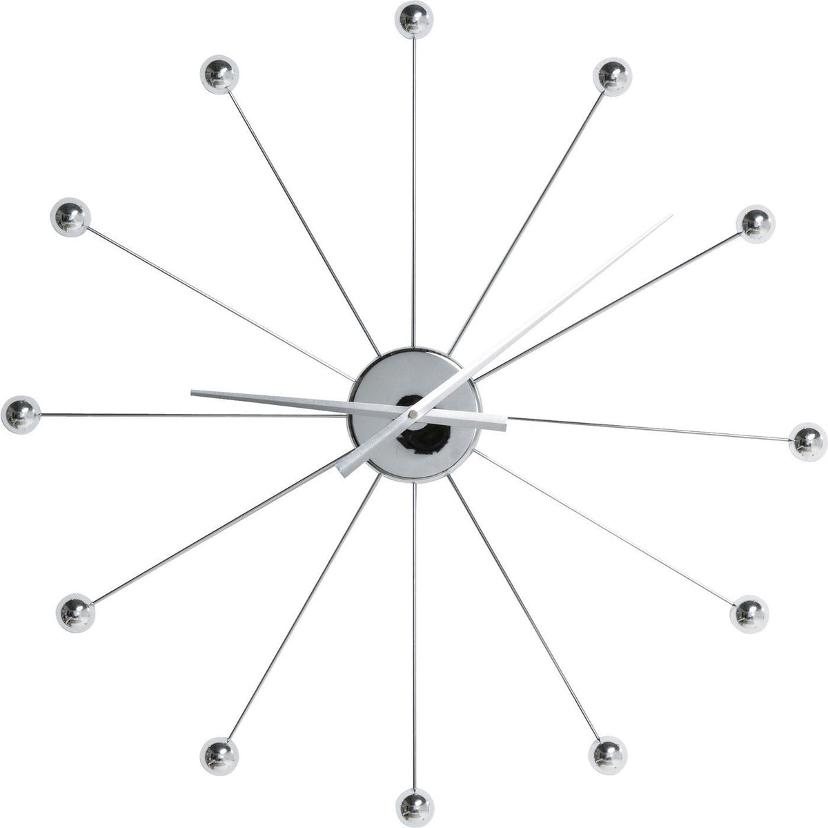Kare Design Wandklok Like Umbrella Balls Chrome