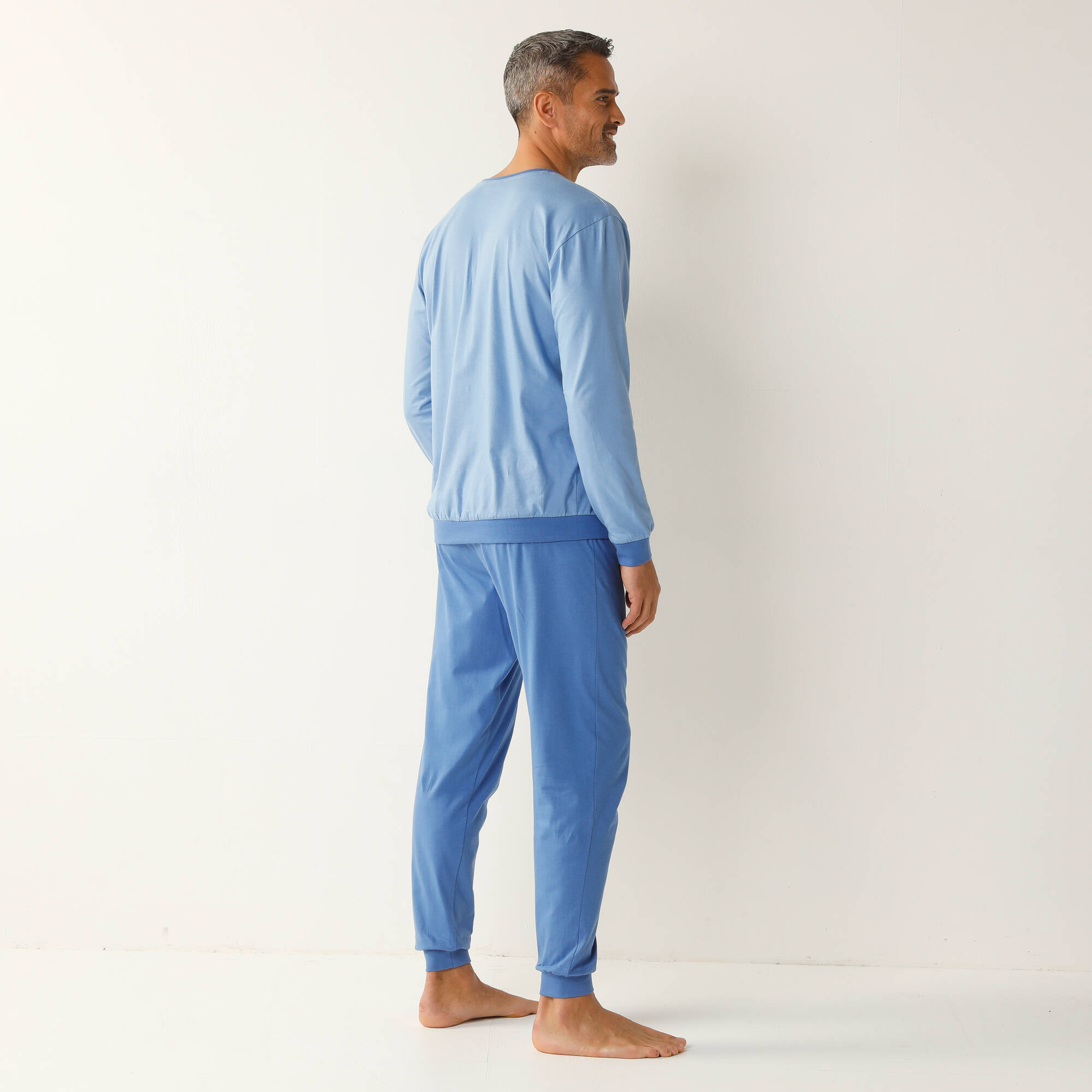 Pyjama coton rayé manches longues
