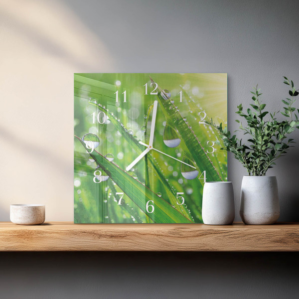 Artystyczny zegar 30x30 Rosa zegar ścienny