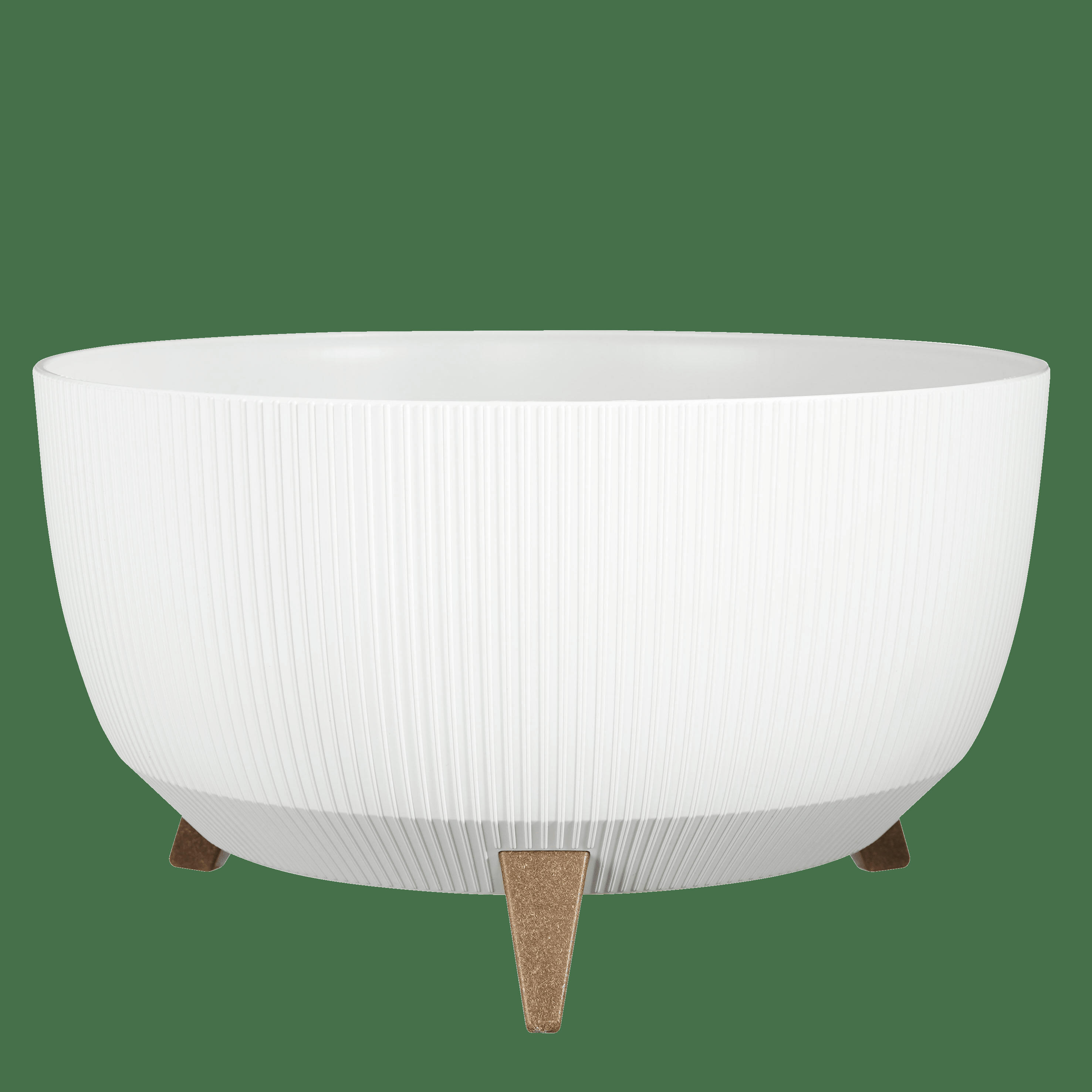 DOPPIO - Cache-pot avec pieds en plastique recyclé blanc D47