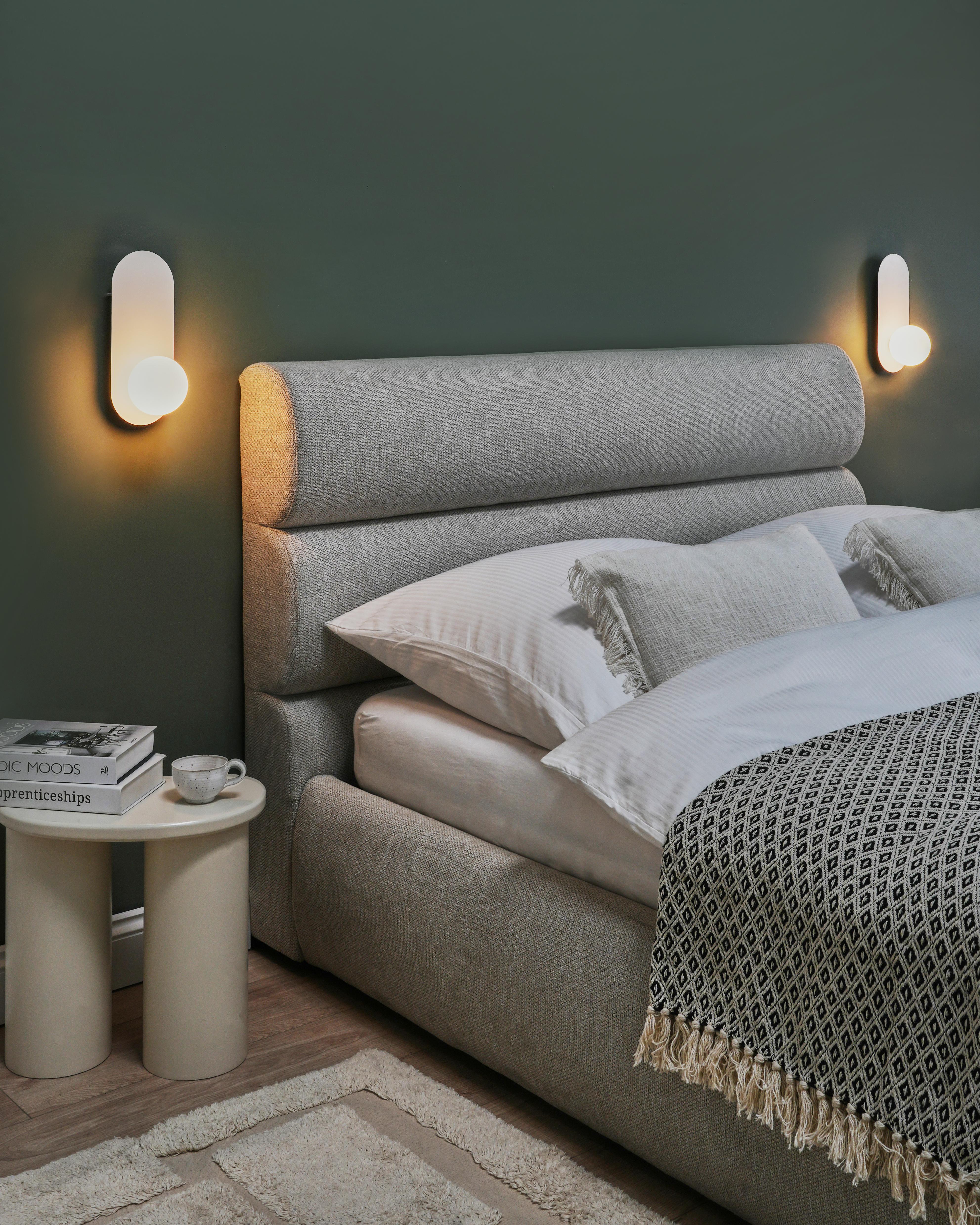 Set of 2 Wall Lamps LEISI White