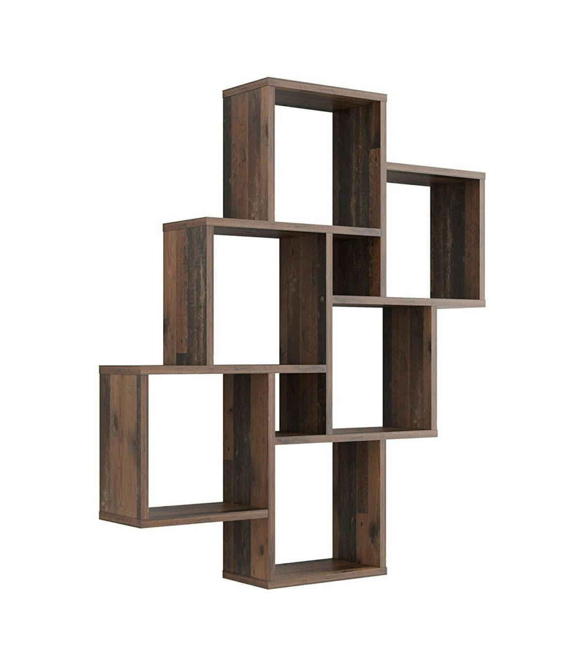 LAURIO - Étagère Murale Flottante 8 Compartiments