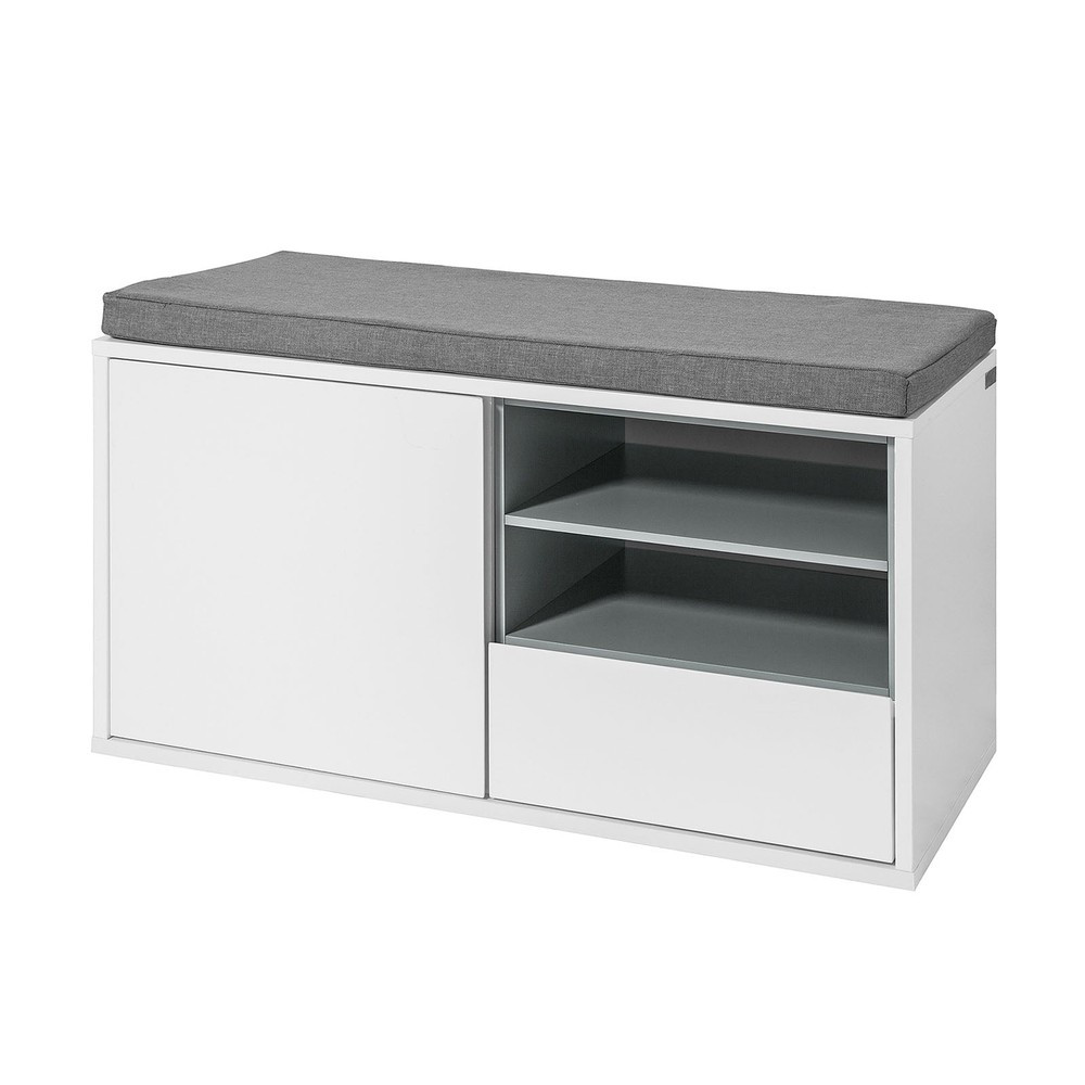 SoBuy Szafka na buty z jedną szufladą Biały 80x35x46cm FSR37-W