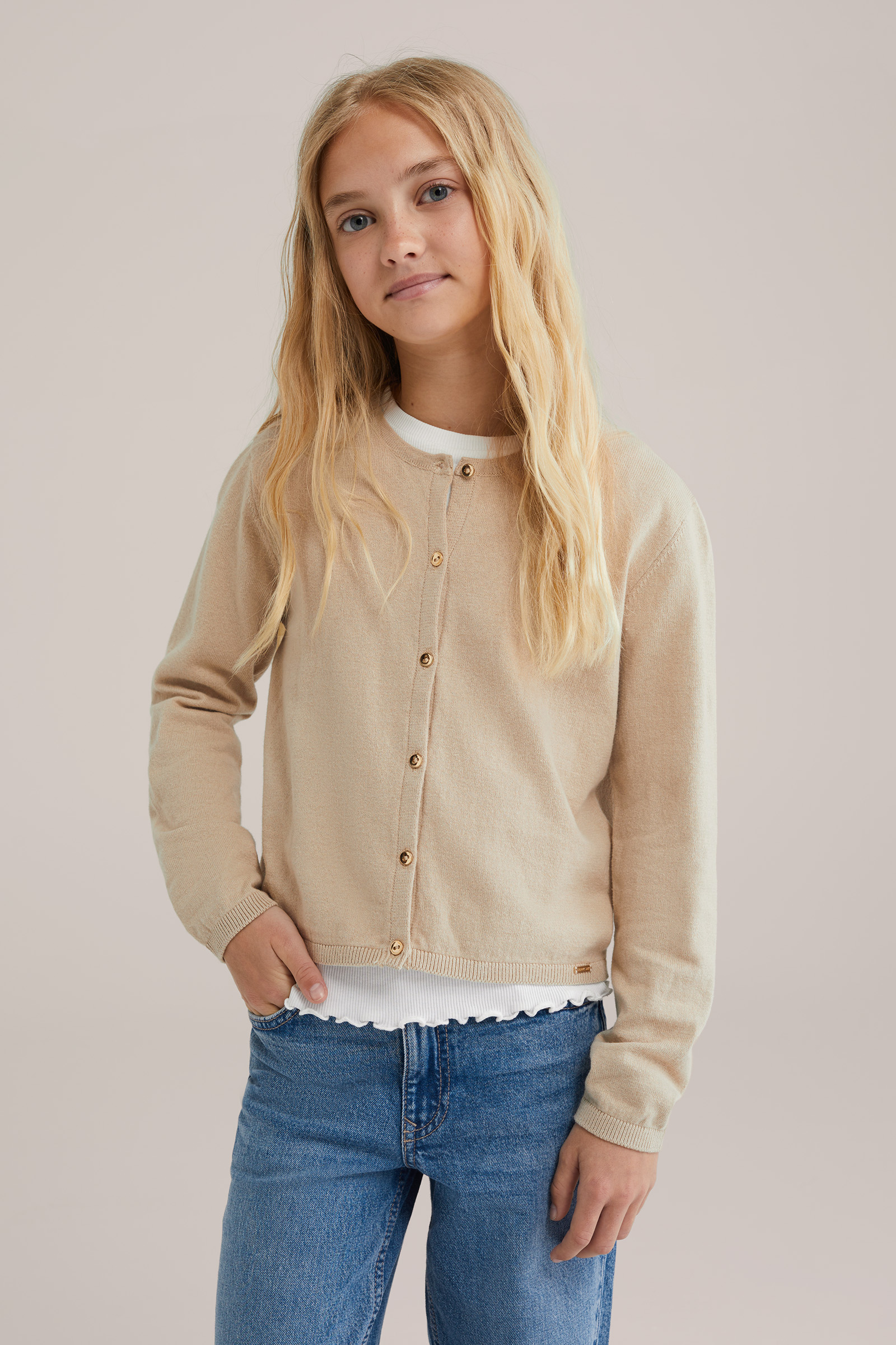 Meisjes gebreide vest