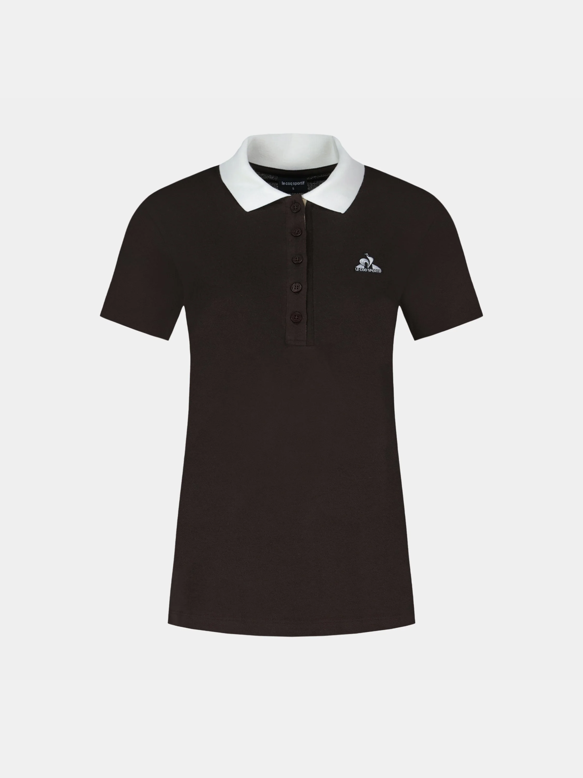 Polo en jersey piqué de coton et col contrasté