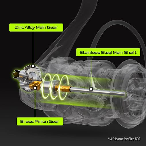 NNEOBA 5000 Series Graphite Spinning Reel Left/Right Handed Black
